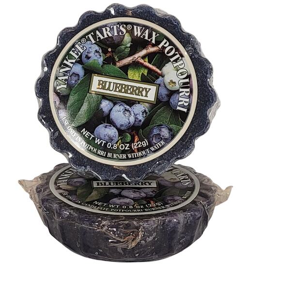 Yankee Candle Blueberry Wax Potpourri Tart 0.8oz Scented Melt (Lot of 2) - Picture 2 of 7